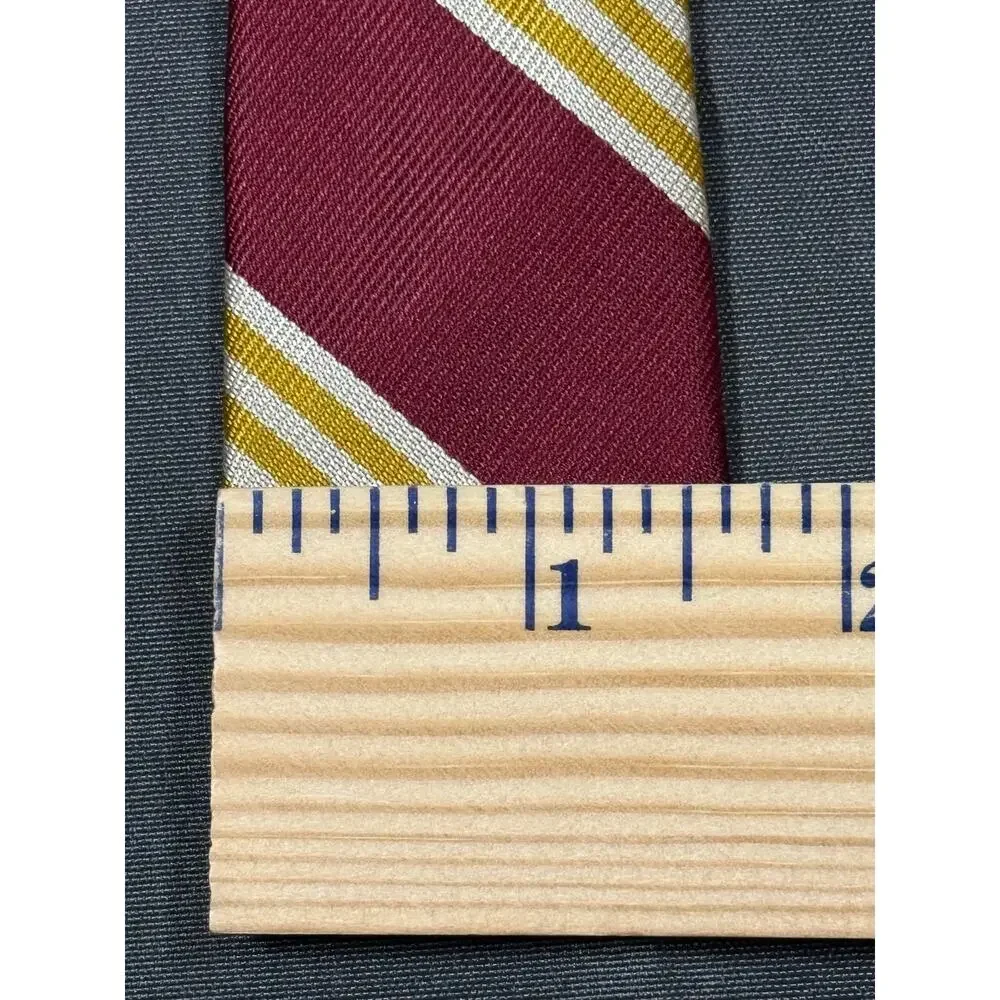 J.Z. Richards Men’s Silk Tie Gray Navy Gold Geometric Handmade USA 58”